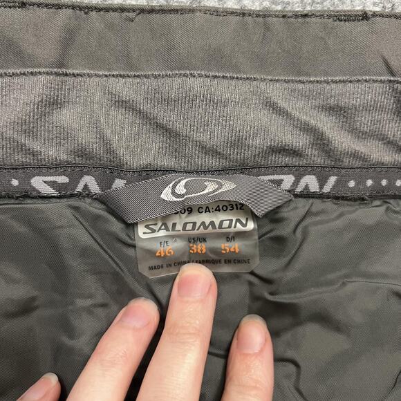 Salomon Pants Mens 38 Brown Gray GORE-TEX Ski Snow Waterproof Shell Breathable - Picture 9 of 16